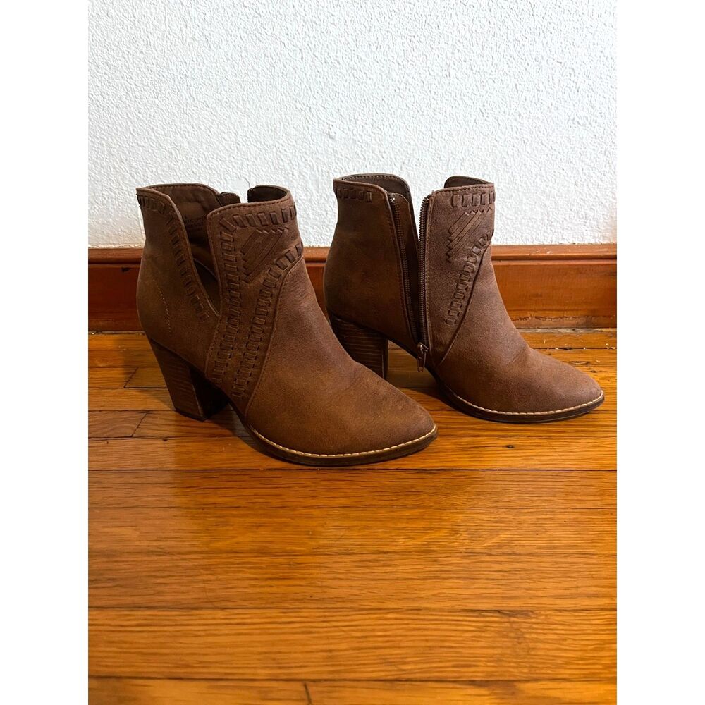 Brown Suede Booties | 8